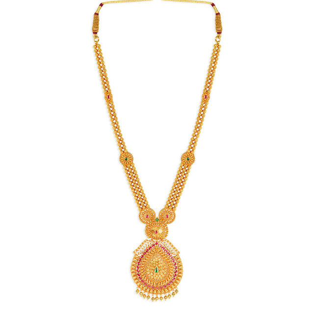 Tanishq 22KT Synthetic Stones Haaram for Women 