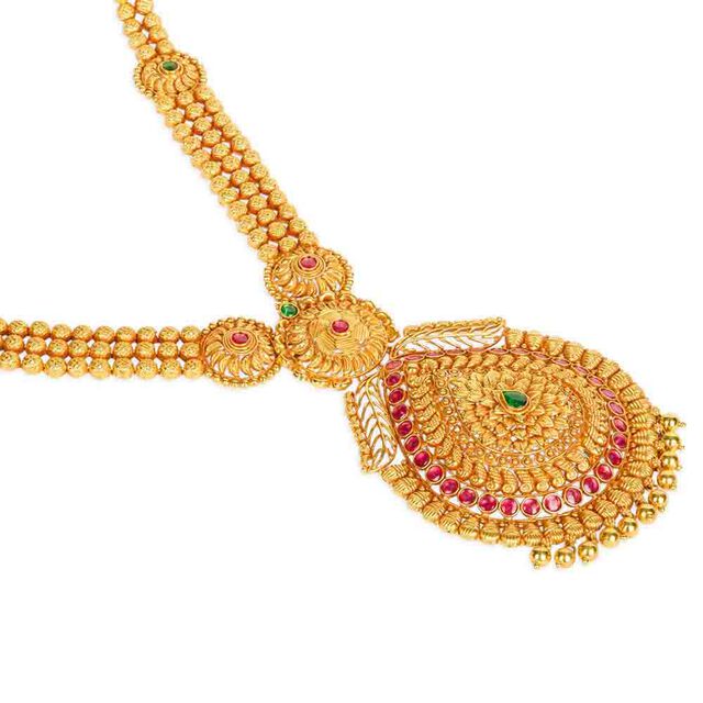 Tanishq 22KT Synthetic Stones Haaram for Women 4