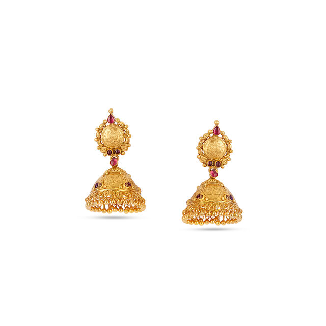Tanishq 22 Karat Gold Earrings for Women 