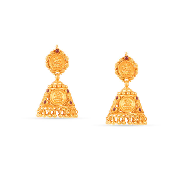 Tanishq 22KT Gold Earrings for Women 