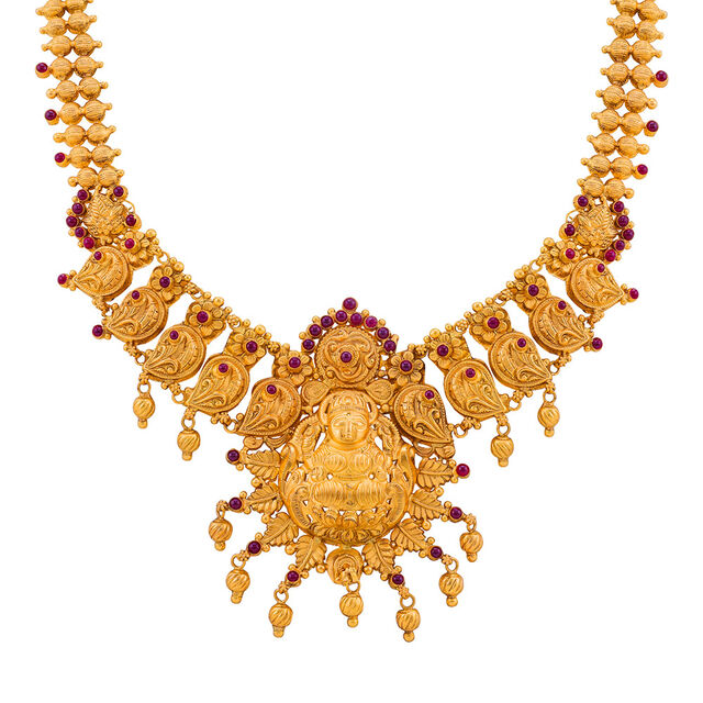 Prosperous Lakshmi Mango Leaf Necklace 2