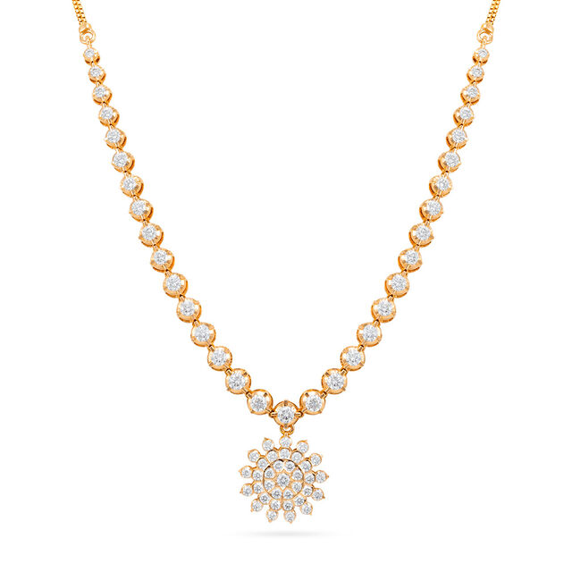 Tanishq 22KT Diamond Necklace for Women 2