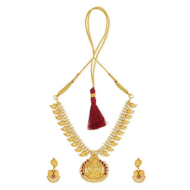 Tanishq 22KT Gold Necklace Set for Women 