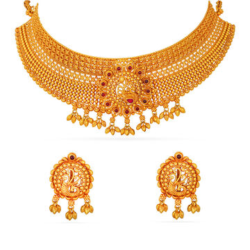 Tanishq 22KT Gold Necklace Set for Women
