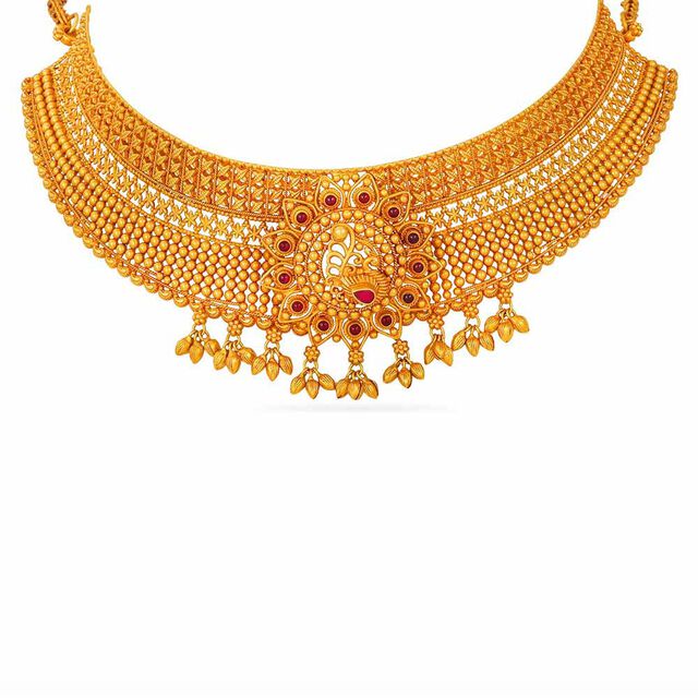 Tanishq 22KT Gold Necklace Set for Women