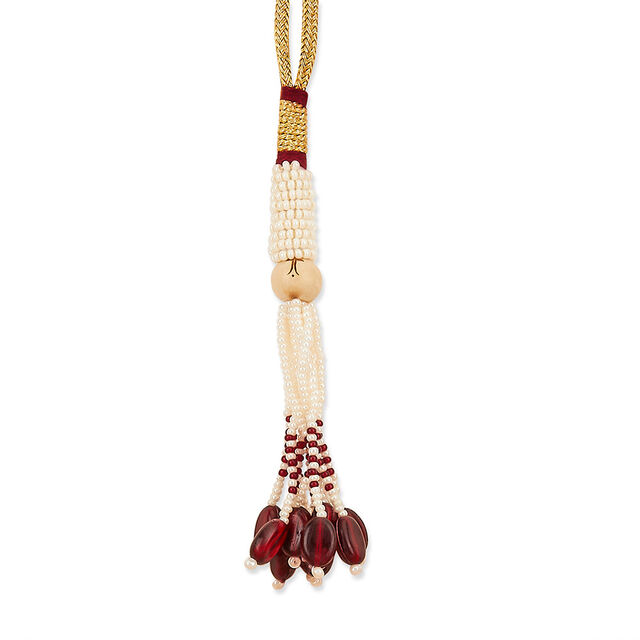 Tanishq 22KT Synthetic Stones Neckwear with Earrings for Women 5