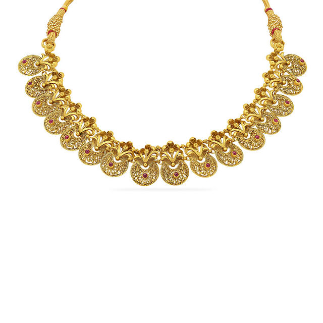 Tanishq 22 Karat Gold Necklace Set for Women 4