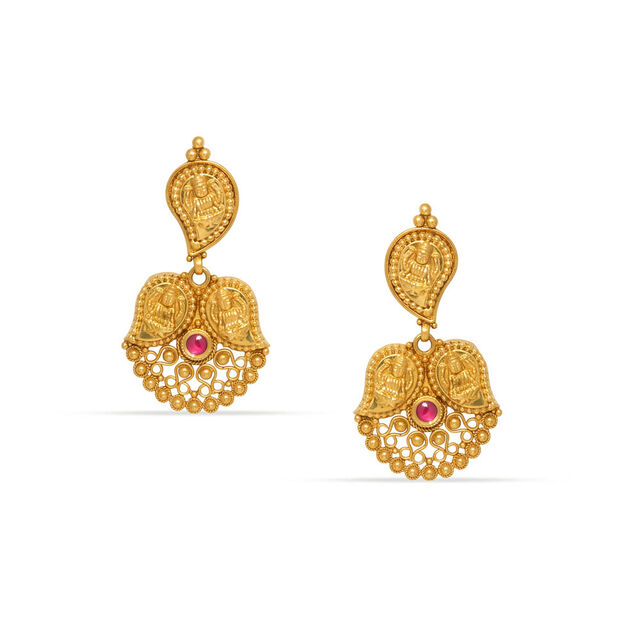 Tanishq 22KT Gold Earrings 