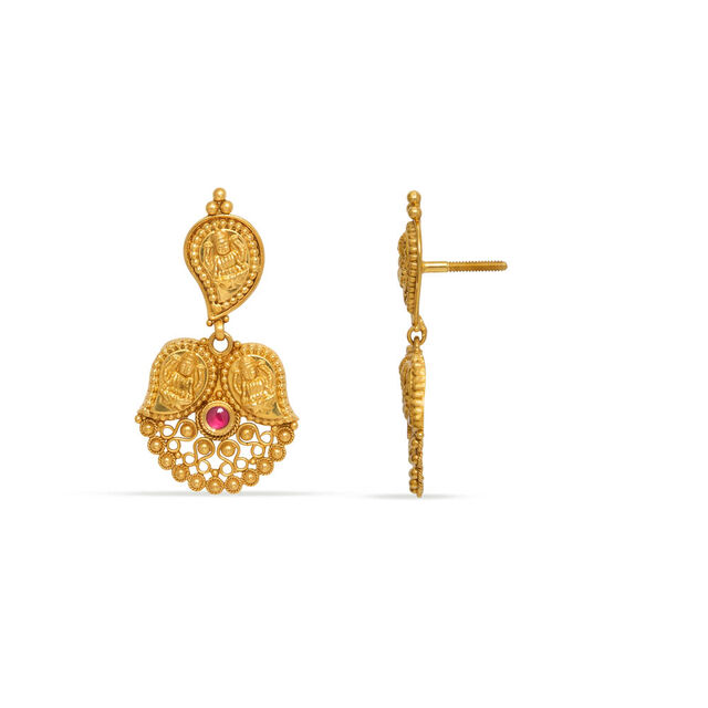 Tanishq 22KT Gold Earrings 4