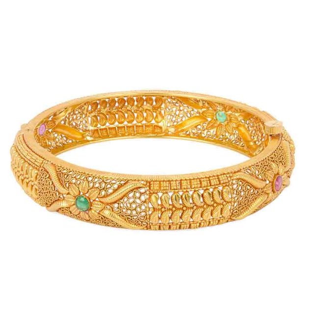 Tanishq 22KT Synthetic Stones Bangle for Women 