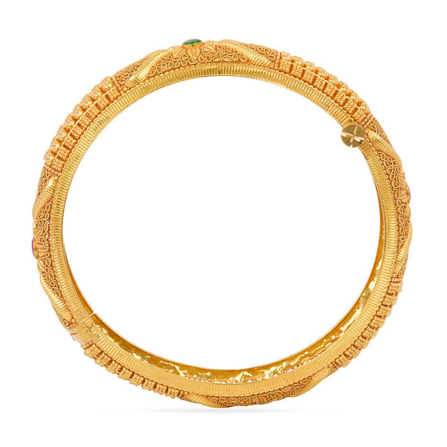 Tanishq 22KT Synthetic Stones Bangle for Women 4