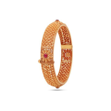 Intricate Gold Bangle Pair