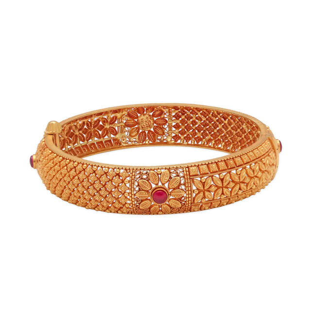 Intricate Gold Bangle Pair 2
