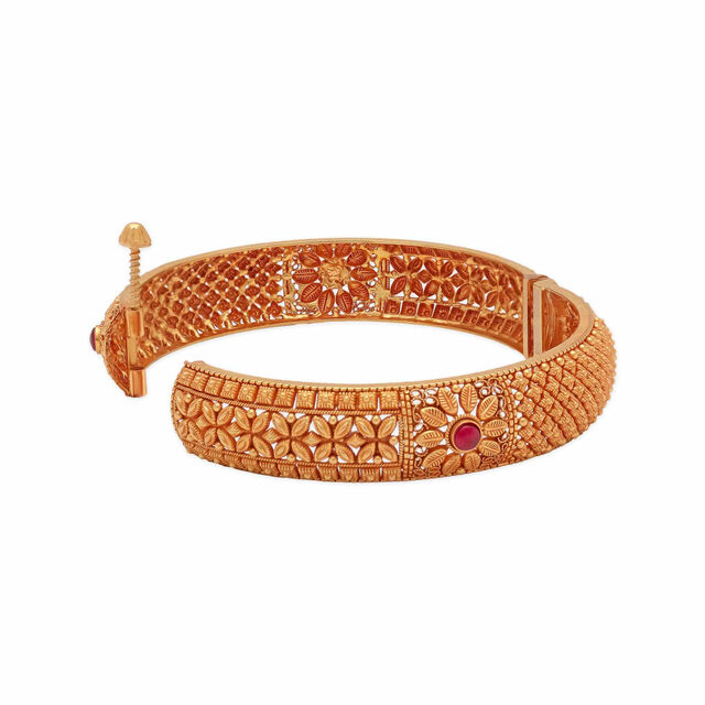 Intricate Gold Bangle Pair 3