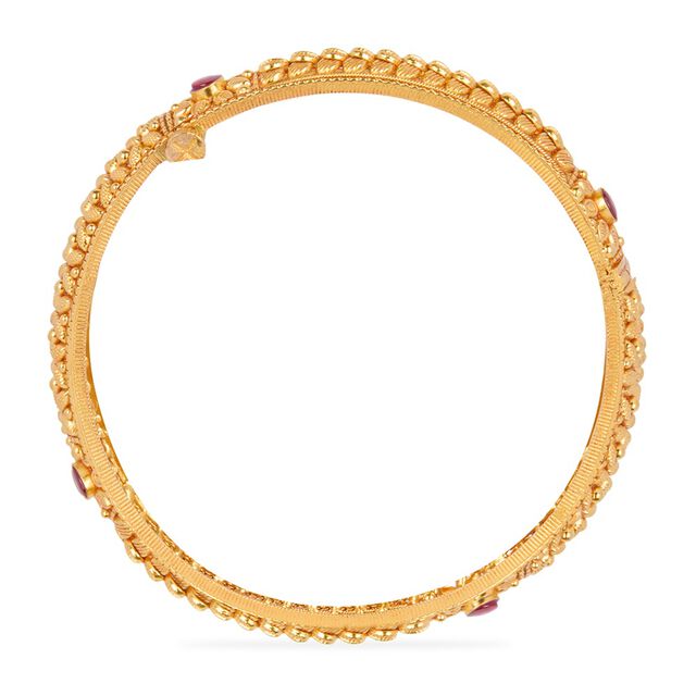 Tanishq 22KT Synthetic Stones Bangle for Women 4