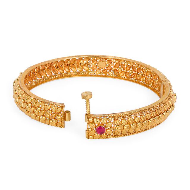 Tanishq 22KT Synthetic Stones Bangle for Women 6