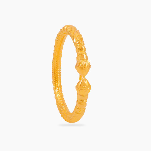 Coiled Serpent Gold Bangle