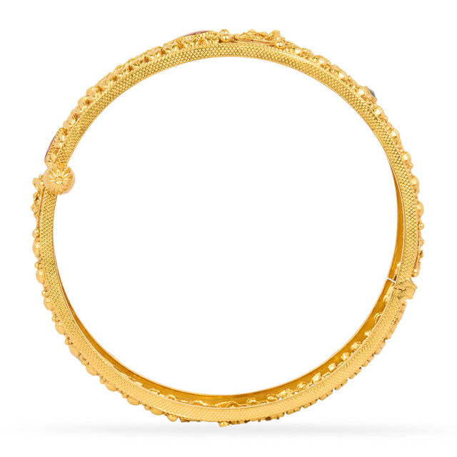 Tanishq 22KT Synthetic Stone Bangle for Women 3