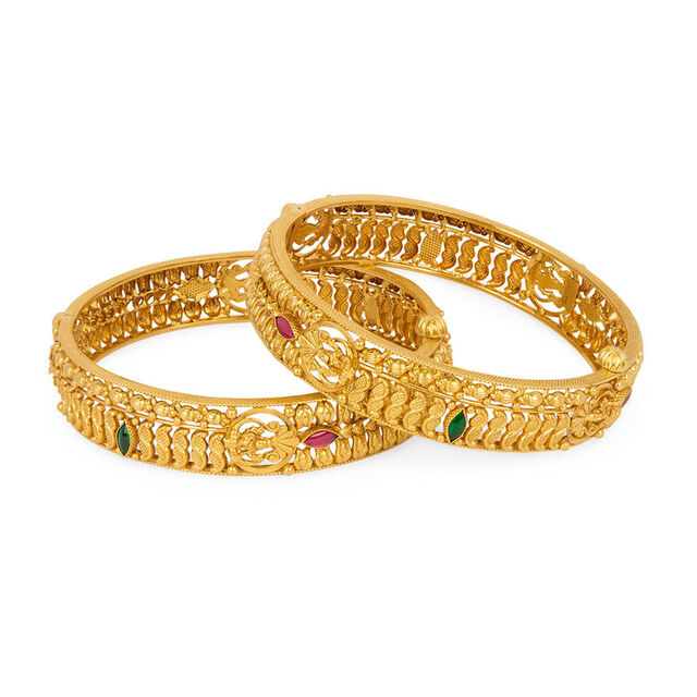 Tanishq 22KT Synthetic Stone Bangle for Women 4