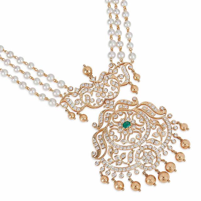 Tanishq 22KT Diamond Haaram for Women 3