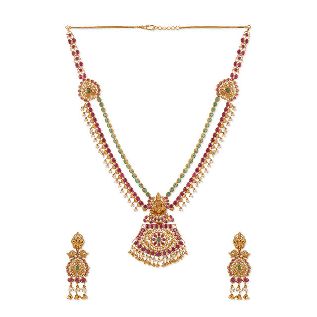 Tanishq 22KT Gold Necklace Set for Women 