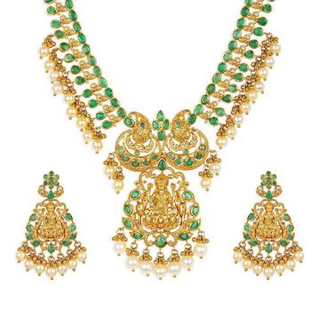 Tanishq 22KT Gold Neckwear with Earrings for Women