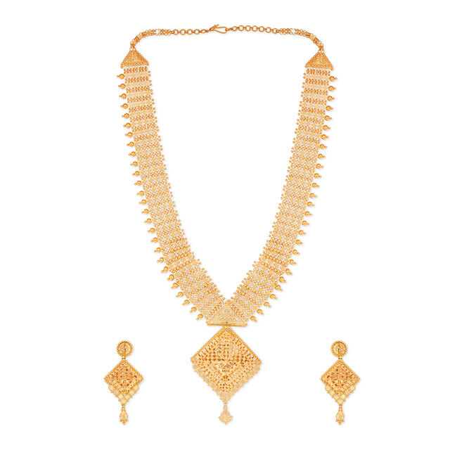 Tanishq 22KT Gold Necklace Set for Women 
