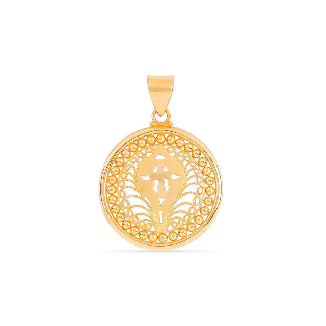 Tanishq 22KT Gold Pendant for Women 