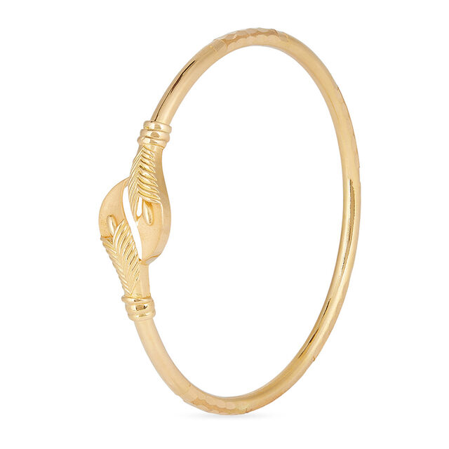 Graceful Leaf Gold Bangle 2