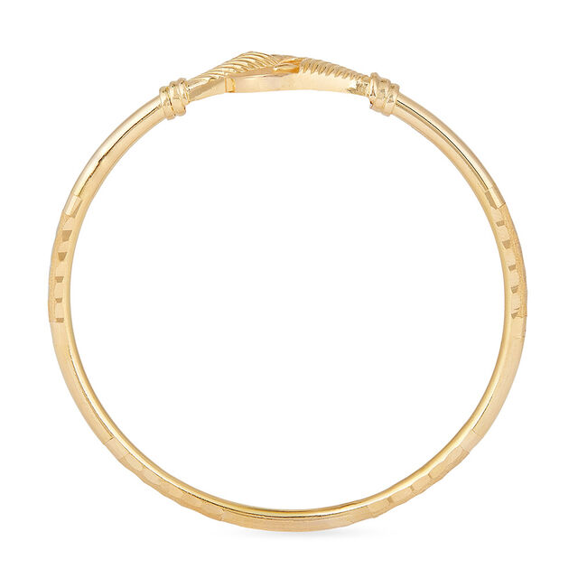Graceful Leaf Gold Bangle 3