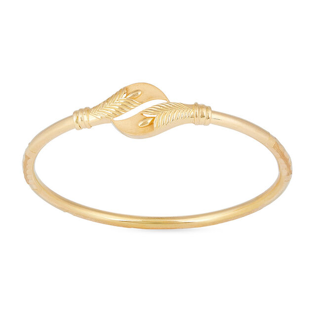 Graceful Leaf Gold Bangle 4