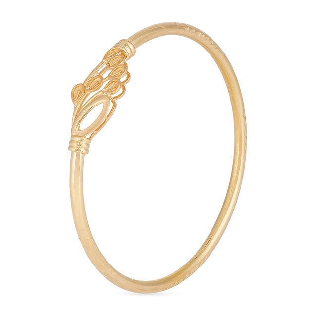 Radiant Swirl Gold Bangle 2