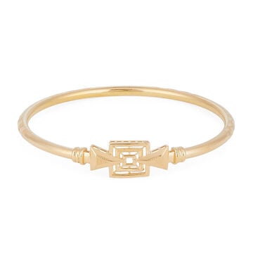 Geometric Charm Gold Bangle