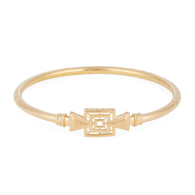 Geometric Charm Gold Bangle 