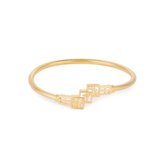 Geometric Radiance Gold Bangle 
