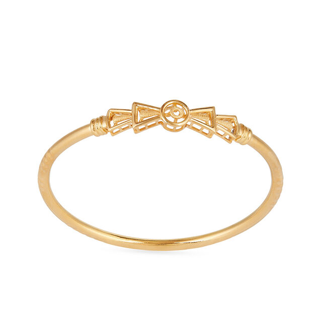 Symmetrical Grace Gold Bangle 3