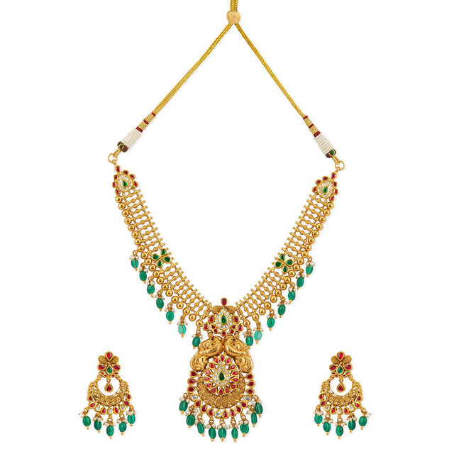 Tanishq 22KT Gold Necklace Set for Women 