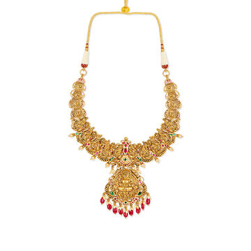 Tanishq 22KT Glass Kundan Necklace for Women