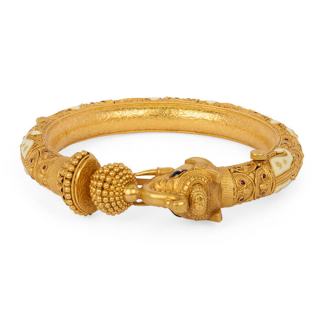 Gajra Shringar Solid Bala Gold Bangle 