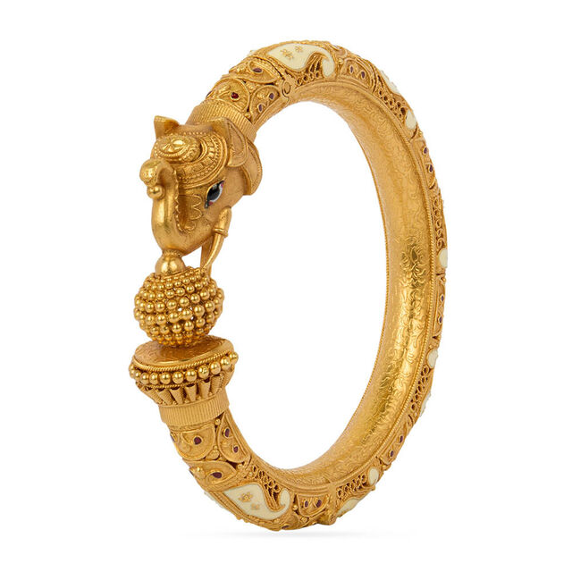 Gajra Shringar Solid Bala Gold Bangle 3