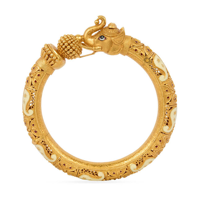 Gajra Shringar Solid Bala Gold Bangle 4