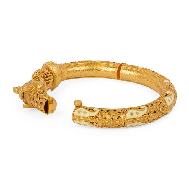 Gajra Shringar Solid Bala Gold Bangle 5
