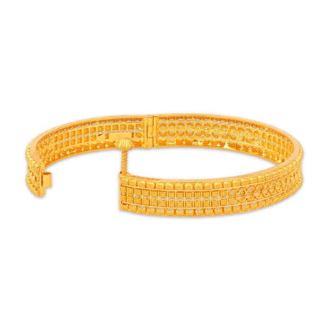 Orbiting Circles Gold Bangle 2