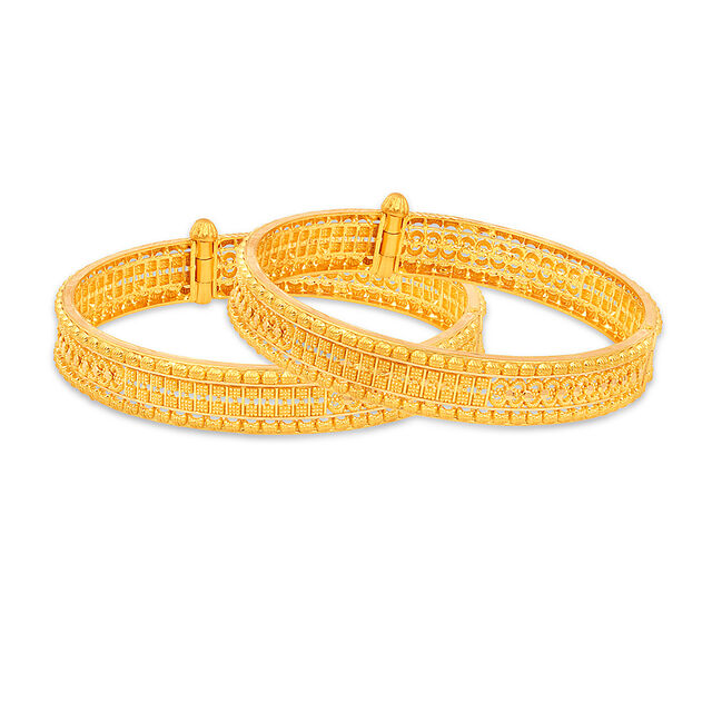 Orbiting Circles Gold Bangle 4