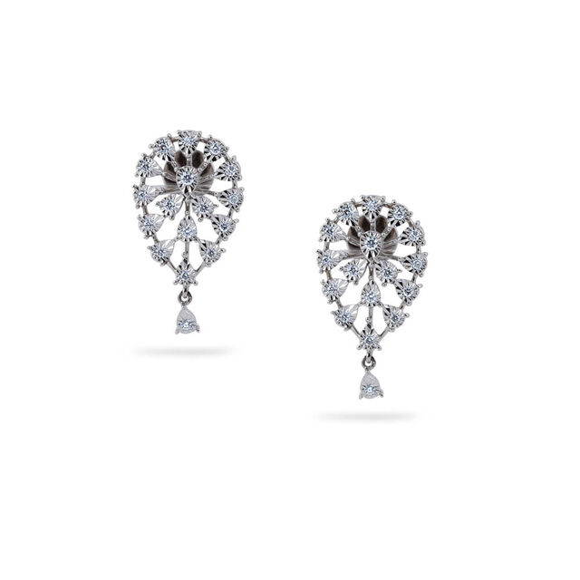 Classic Platinum Droplet Earring,,hi-res 