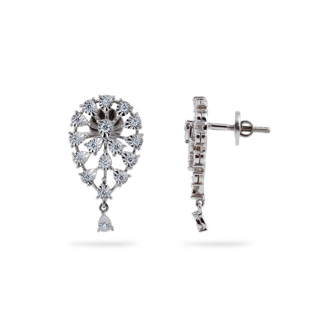 Classic Platinum Droplet Earring,,hi-res 2