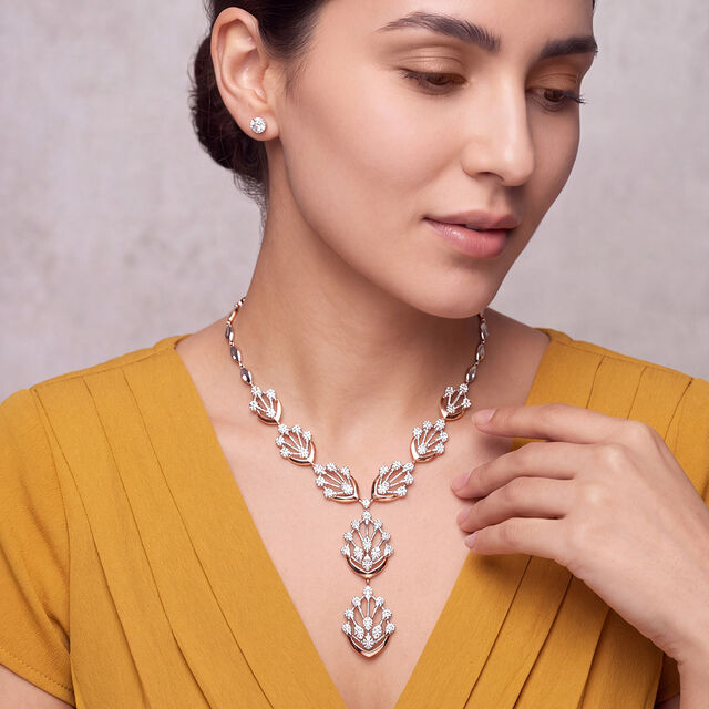 Tanishq Platinum Necklace for Women 3