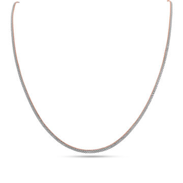 Platinum White Rose Link Chain