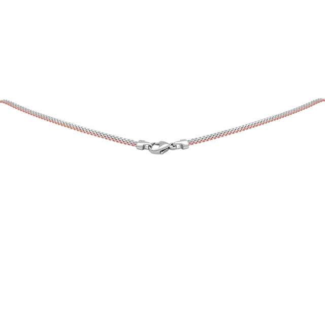 Platinum White Rose Link Chain 4