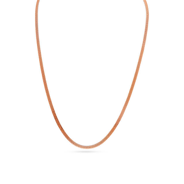 Sleek Platinum Star Mesh Chain 